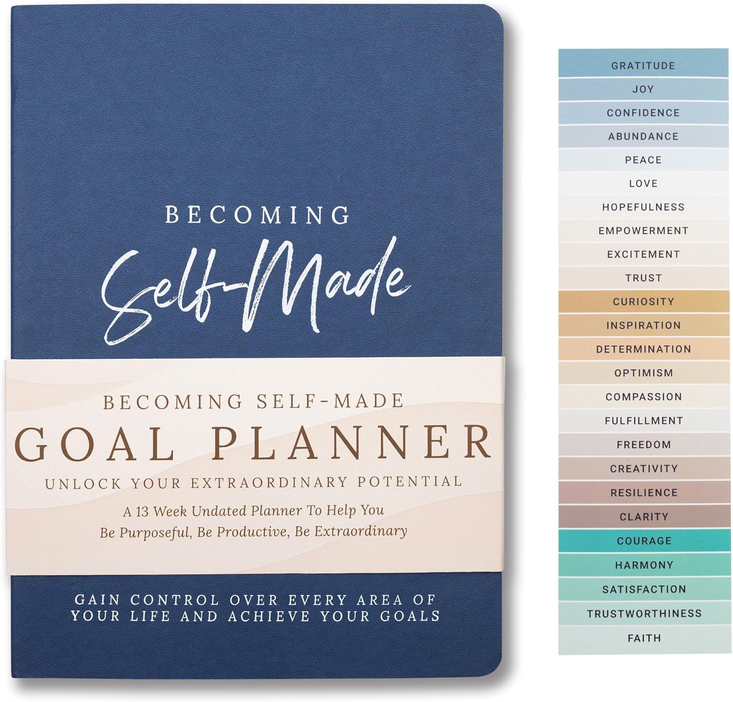 Goal Planner Journal for Men & Women: Becoming Self-Made – 90-Day Step-by-Step Goal Setting Planner with Psychology Tools & Coaching Prompts – Achieve Goals and Build Daily Habits for Success