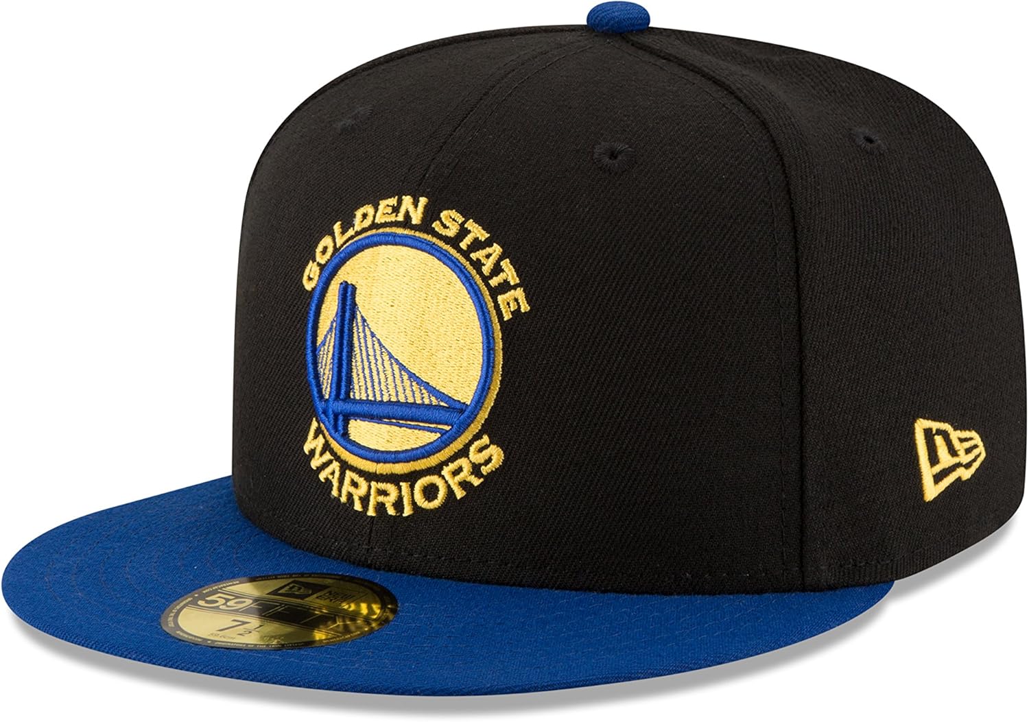 NBA Golden State Warriors Men’s 2-Tone 59FIFTY Fitted Cap , Black , 7 1/8